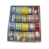 Nastrino stoffa mm.40 mt.3 bob t ex tessuto colori assortiti art.9613