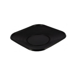 X-table piatto piano quadrato cm .23x23 pz.25 polipropilene nero