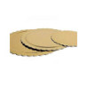 Dischi cartone oro rotondi cm.28 per alimenti pz.3