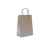 Borsa carta duplex cm.26+12x36 manico intrecciato tortora