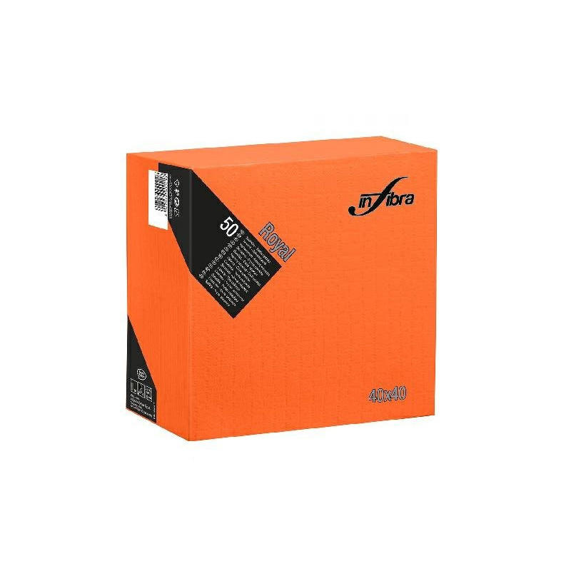 Tovaglioli carta 4 veli cm.40x40 pz.50 tissu royal arancio