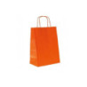 Borsa carta duplex cm.36+12x41 manico intrecciato arancio