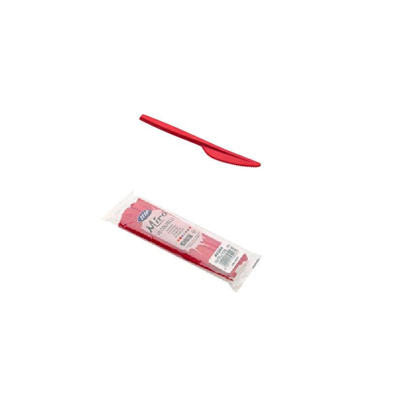 Coltelli plastica miro pz.15 rossi