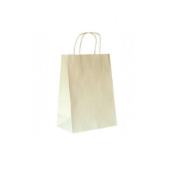 Borsa carta duplex cm.26+12x36 manico intrecciato ecru 