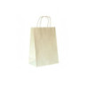 Borsa carta duplex cm.26+12x36 manico intrecciato ecru 