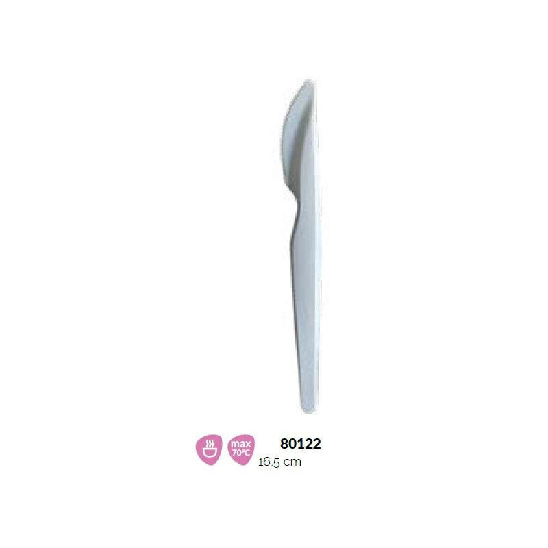 Coltello plastica biodegradabile mater-bi ecozema max 70 c art.80122