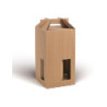 Scatola cartone 4 bottiglie cm.1 8x18x39 avana ondulato art.vn4s/cav