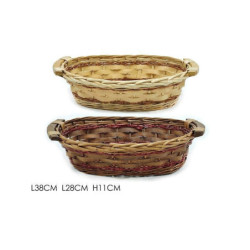 Cesto ovale con manici cm.38x28x 9 art.434815
