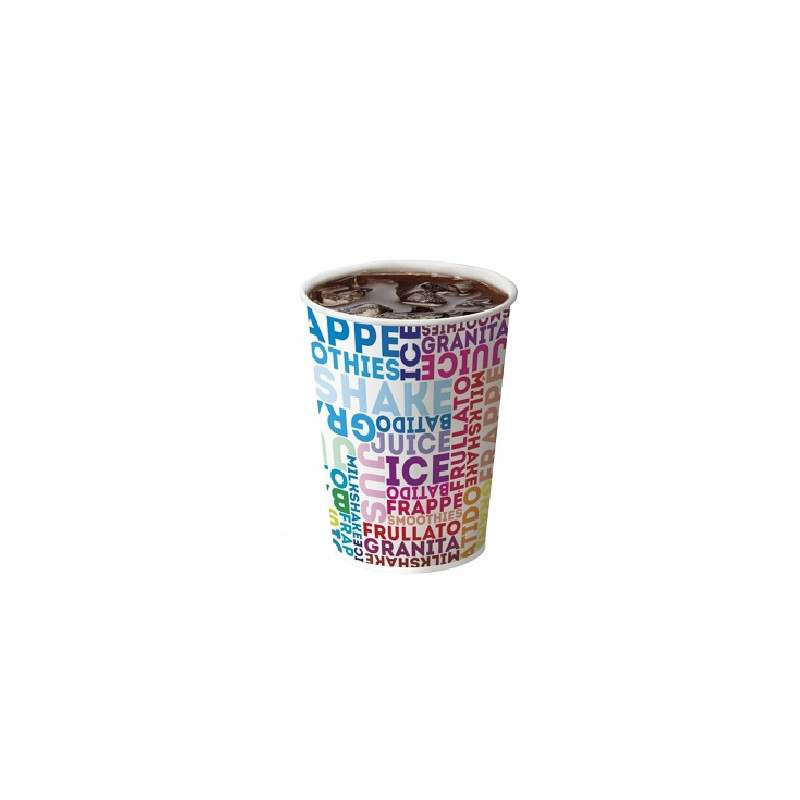 Bicchieri cartoncino cc.300 pz.100 art.37m-25 per granite e frappe'