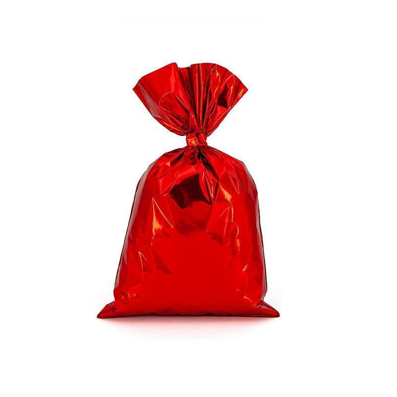 Sacchetto metallizzato cm.15x25 tinta unita rosso