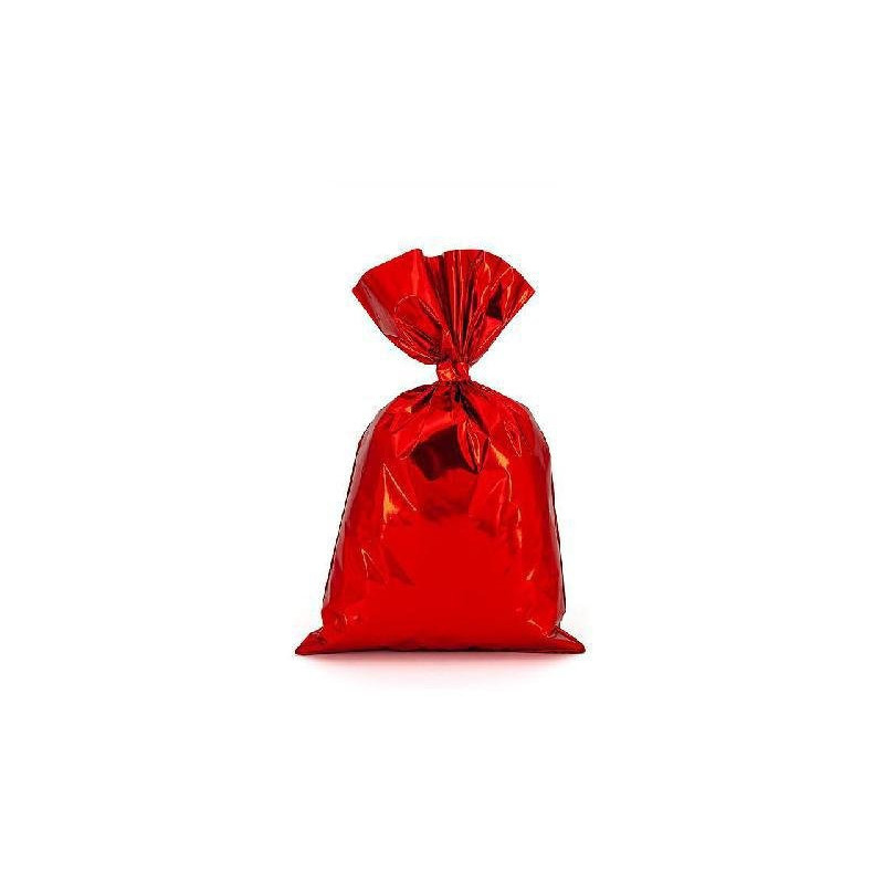 Sacchetto metallizzato cm.10x15 tinta unita rosso