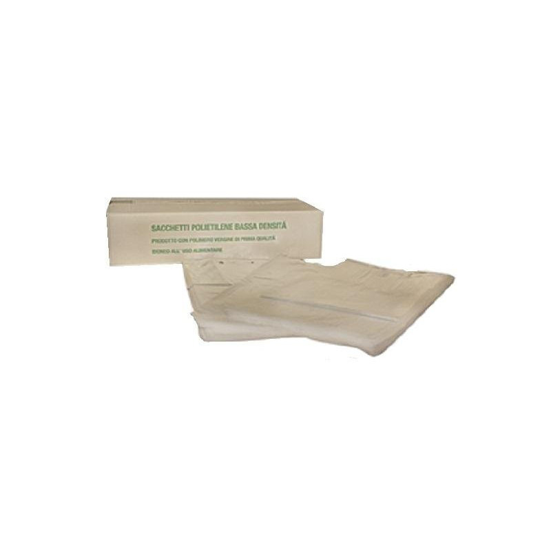 Sacchetti polietilene neutro cm. 25+16x90 per alimenti