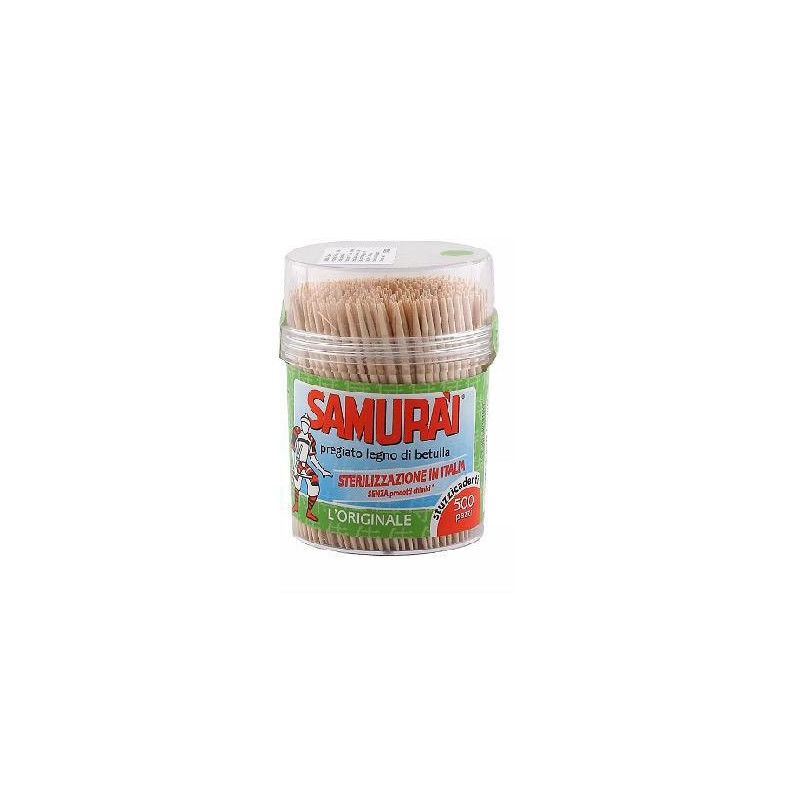 Stecchini denti samurai 1 punta barattolo pz.500