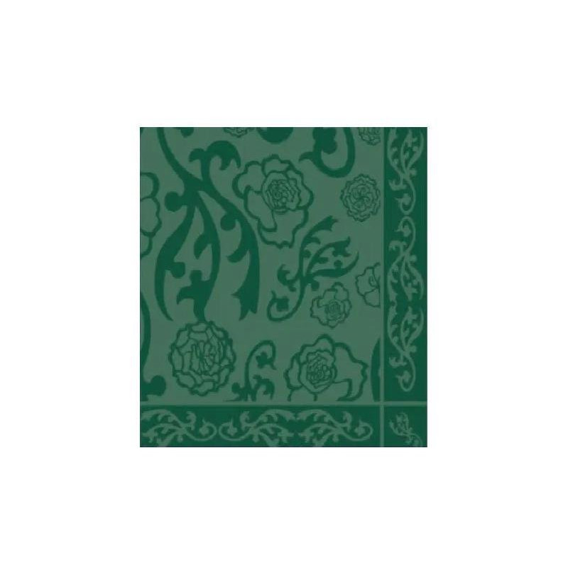 Tovaglia carta a secco cm.100x100 damasco verde