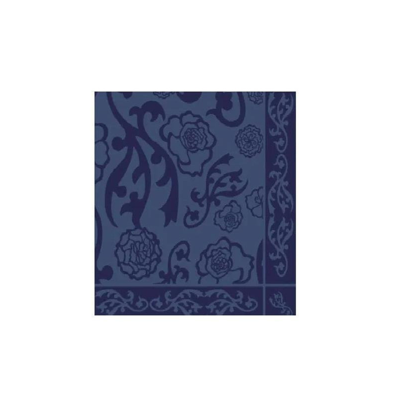 Tovaglia carta a secco cm.100x10 0 damasco blu