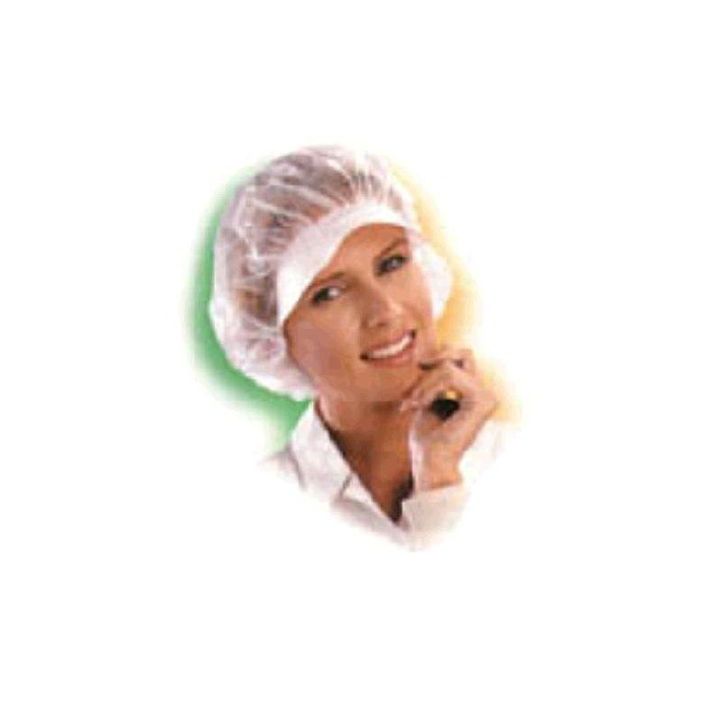 Copricapo cucina cuffie polipropilene non tessuto con visiera pz.100