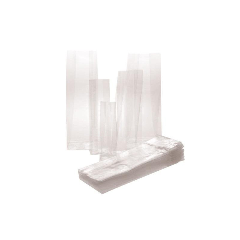 Sacchetto polipropilene cm.16+9x 36 fondo trasparente per alimenti