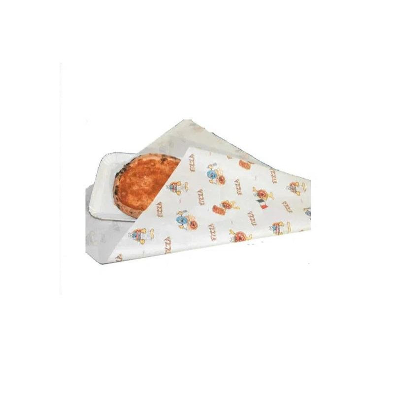 Carta politenata gr.45 cm.18x25 stampata pizza per alimenti