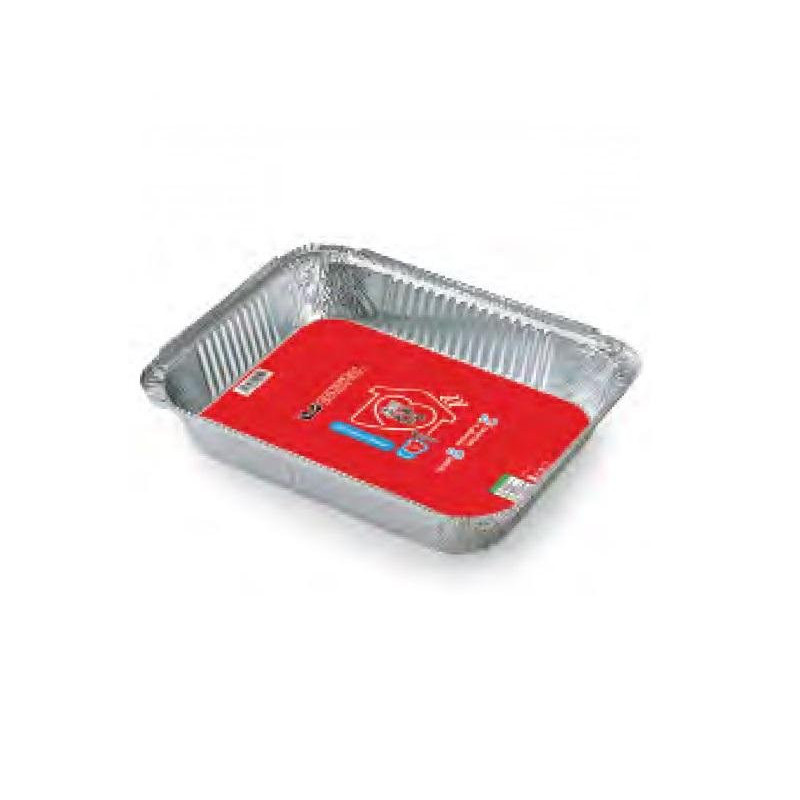 Contenitori alluminio 8 porzioni (8p) pz.2 con coperchio r98l/r31l