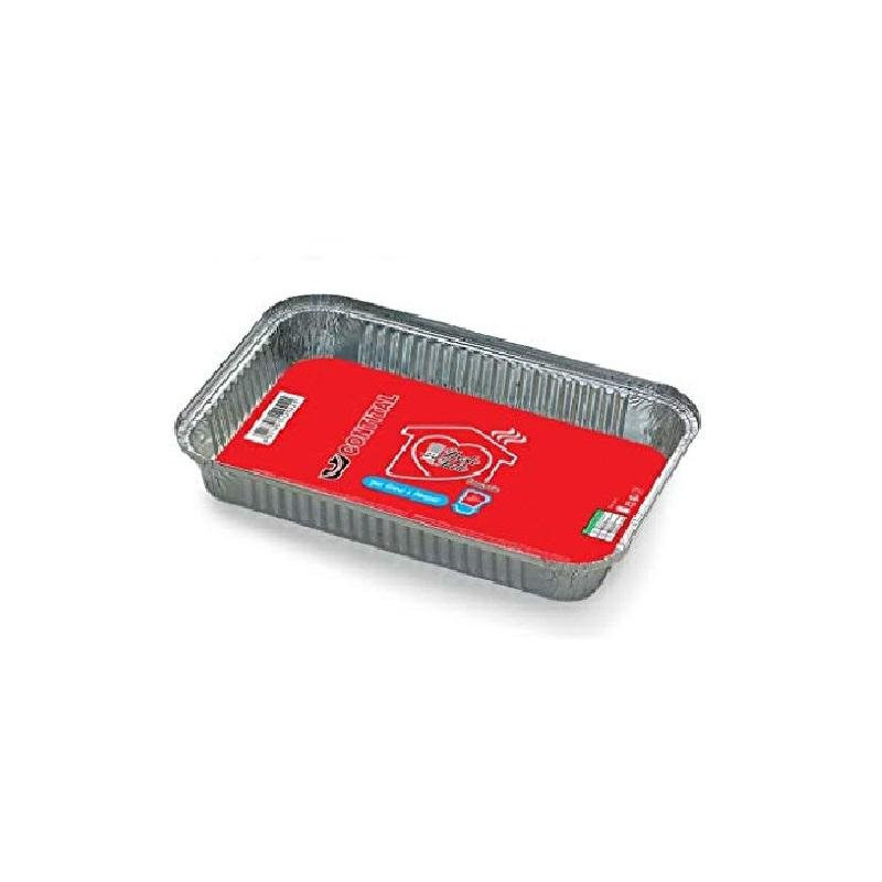 Contenitori alluminio 6 porzioni (6p) pz.2 con coperchio r86l/r2l