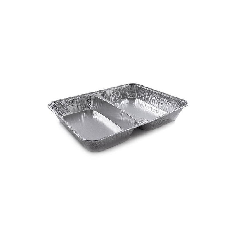 Contenitore alluminio art.123/r23g cm.22x17x2,9 2 scomparti