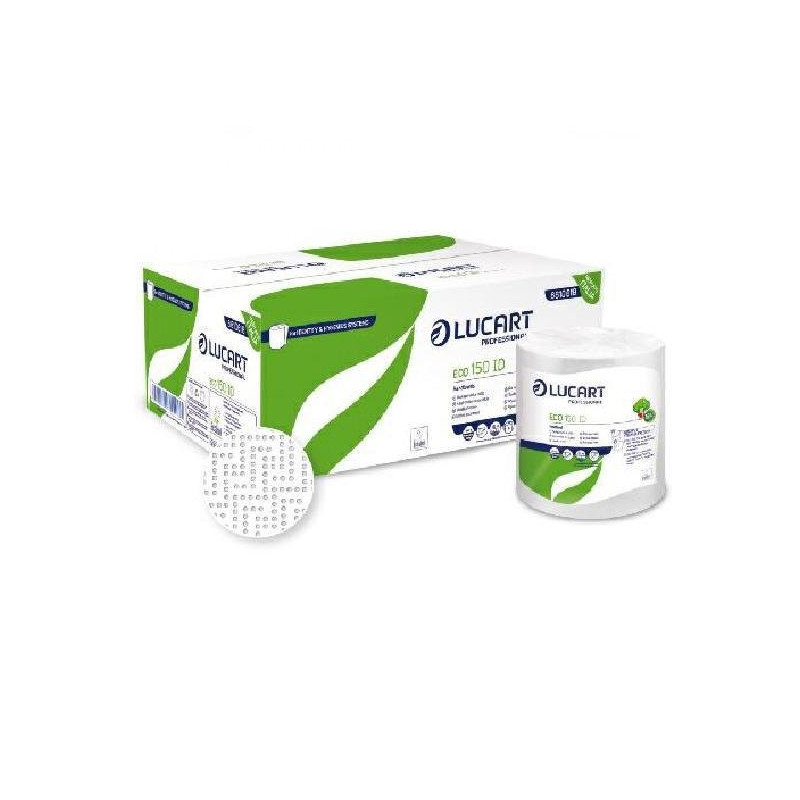 Lucart eco asciugamani rotolo 2 veli 600 strappi hyg./identity reciclata