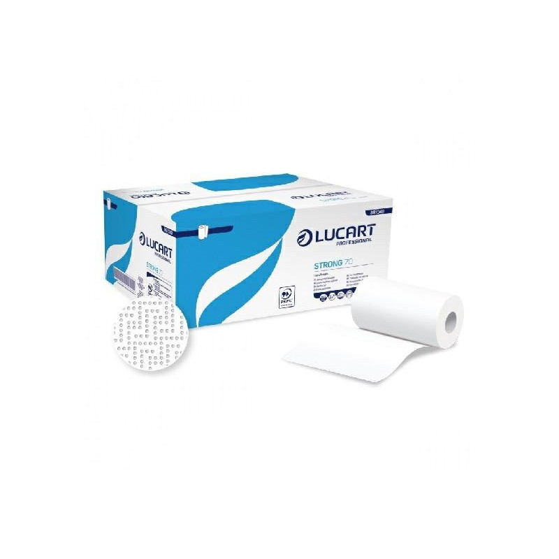 Lucart strong asciugamani rotolo 2 veli 190 strappi mt.70 pura cellulosa