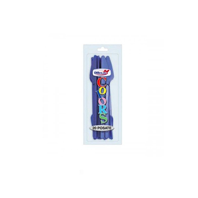 Coltelli plastica pz.20 blu