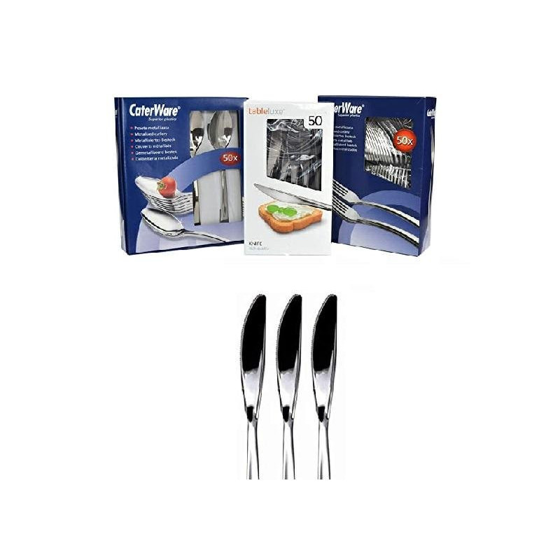Coltelli plastica caterware pz.5 0 metallizzati
