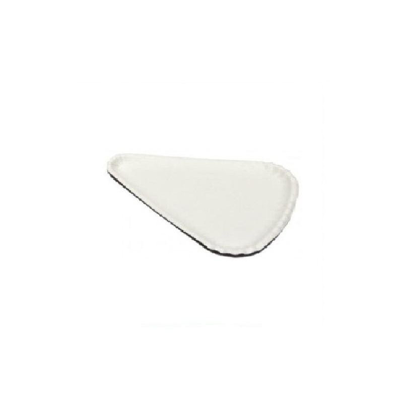 Piatti cartoncino trancio pizza 1/8 pz.250 bianchi per alimenti
