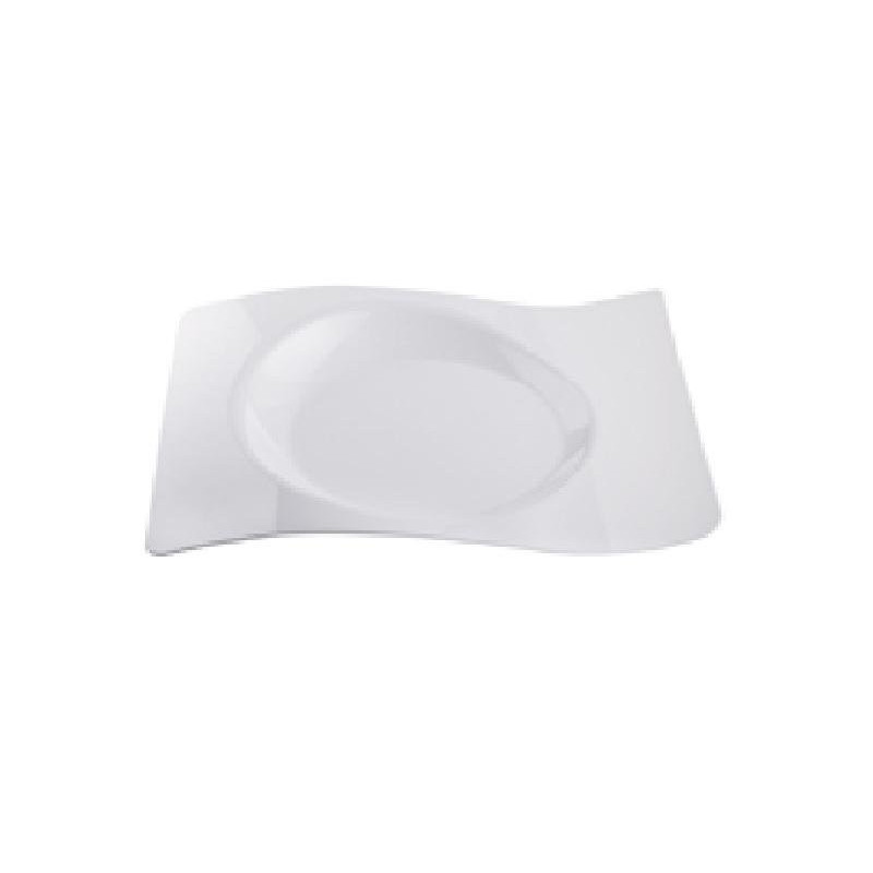 Piatti plastica ondulati rigidi cm.28x23 pz.12 trasparenti