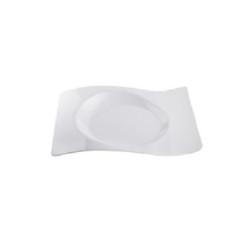 Piatti plastica ondulati rigidi cm.22x18 pz.12 trasparenti