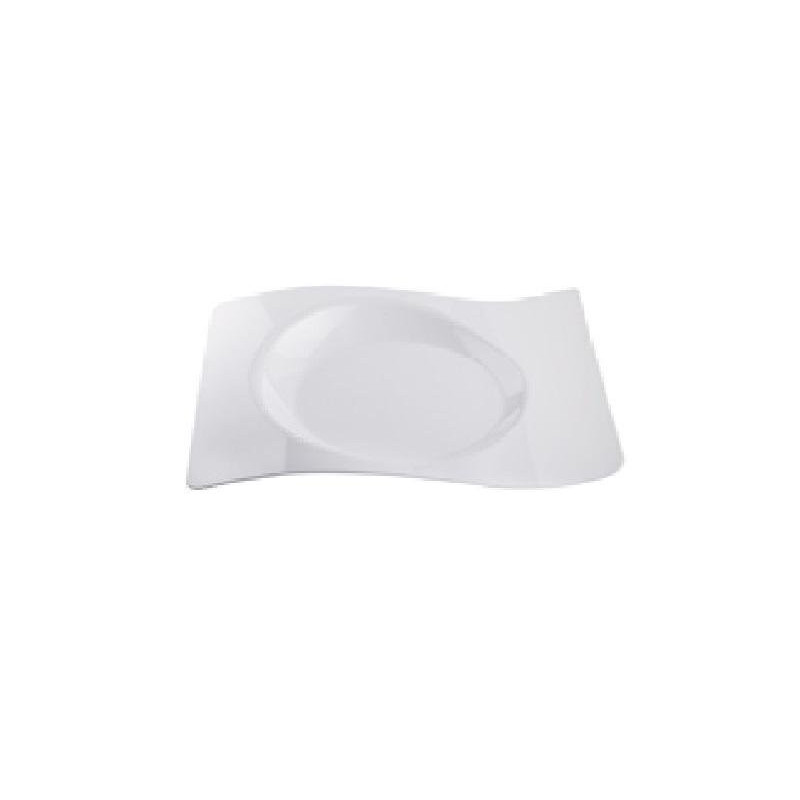 Piatti plastica ondulati rigidi cm.22x18 pz.12 trasparenti