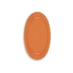Piatti plastica fondi rigidi pz. 50 arancio