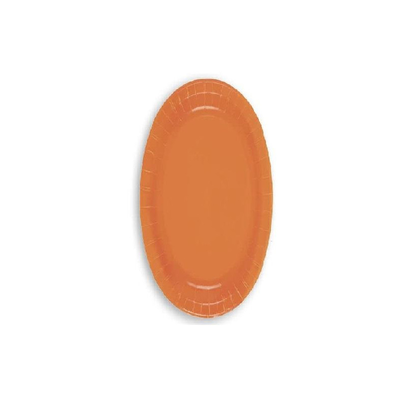 Piatti plastica fondi rigidi pz. 50 arancio