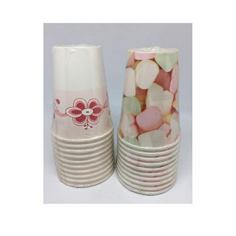 Bicchieri cartoncino cc.200 pz.10 rex assortiti