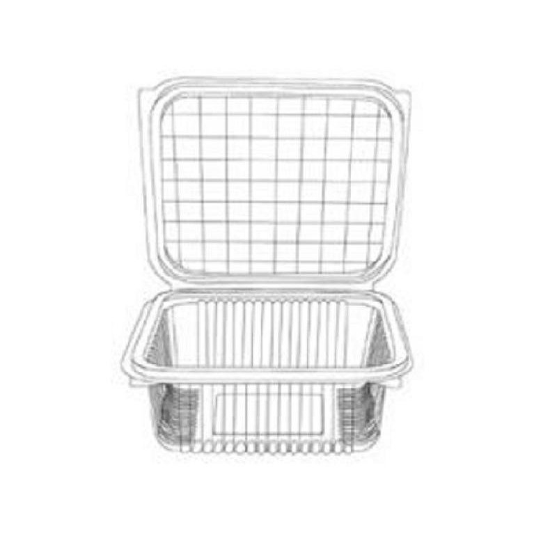 Vaschetta con coperchio rettangolare cc. 750 cm.15,5x15,8x5,8 per alimen