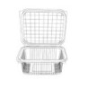 Vaschetta con coperchio rettangolare cc. 750 cm.15,5x15,8x5,8 per alimen
