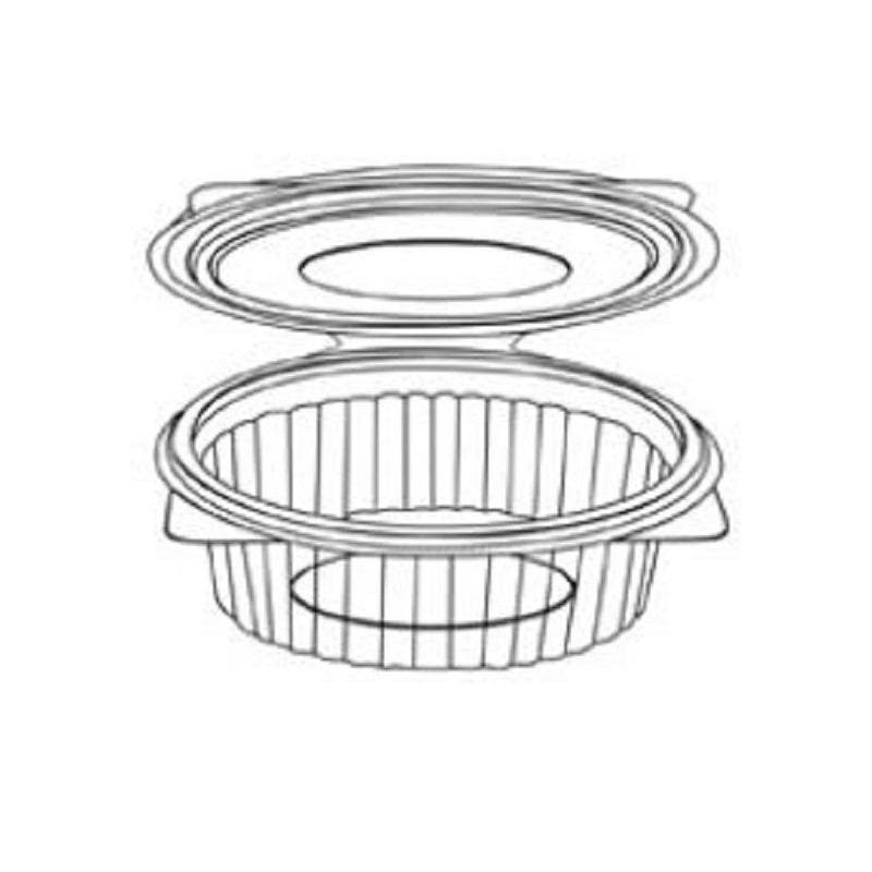 Vaschetta con coperchio ovale cc.2000 cm.23,5x20x7,5 per alimenti