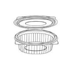 Vaschetta con coperchio ovale cc. 750 cm.18,5x15x6 per alimenti