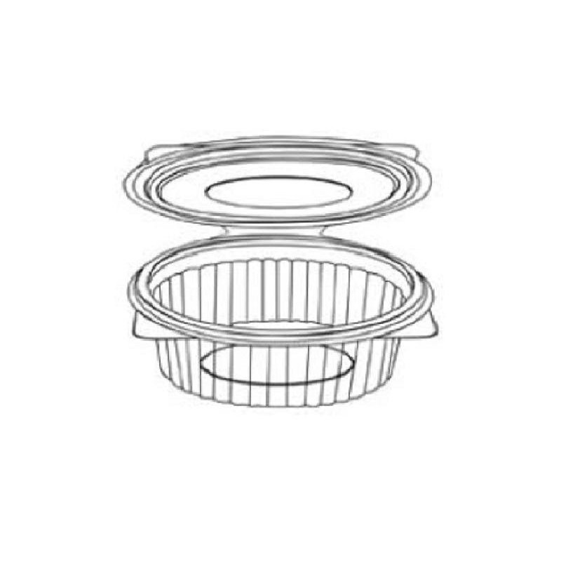 Vaschetta con coperchio ovale cc. 750 cm.18,5x15x6 per alimenti