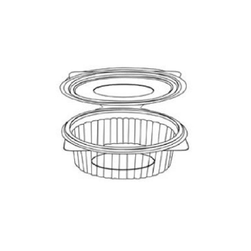 Vaschetta con coperchio ovale cc. 500 cm.17x13,5x5 per alimenti