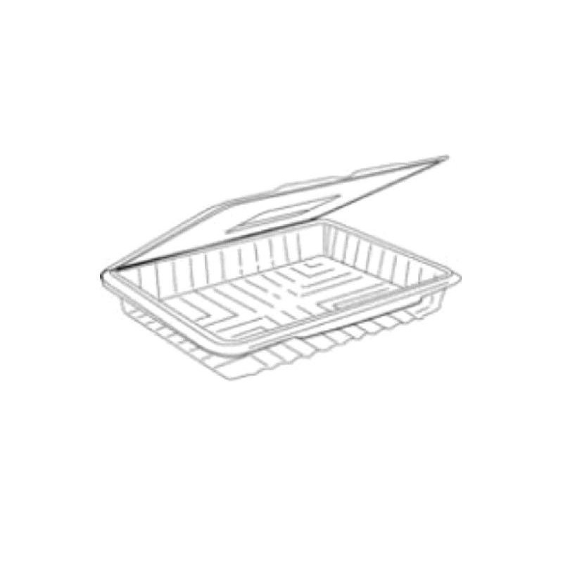 Vaschetta con coperchio freshbox cc.250 cm.22,5x15x3 cop. piano ali