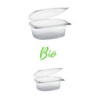 Vaschetta con coperchio plastica biodegradabile pla cc.1000  cm.18,5x13,