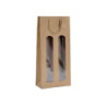 Borsa carta 2 bottiglie cm.17+8,5x37 avana c/finestra bca336na/shp151na