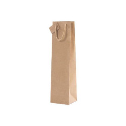 Borsa carta 1 bottiglia cm.10+9x39 avana bca334na