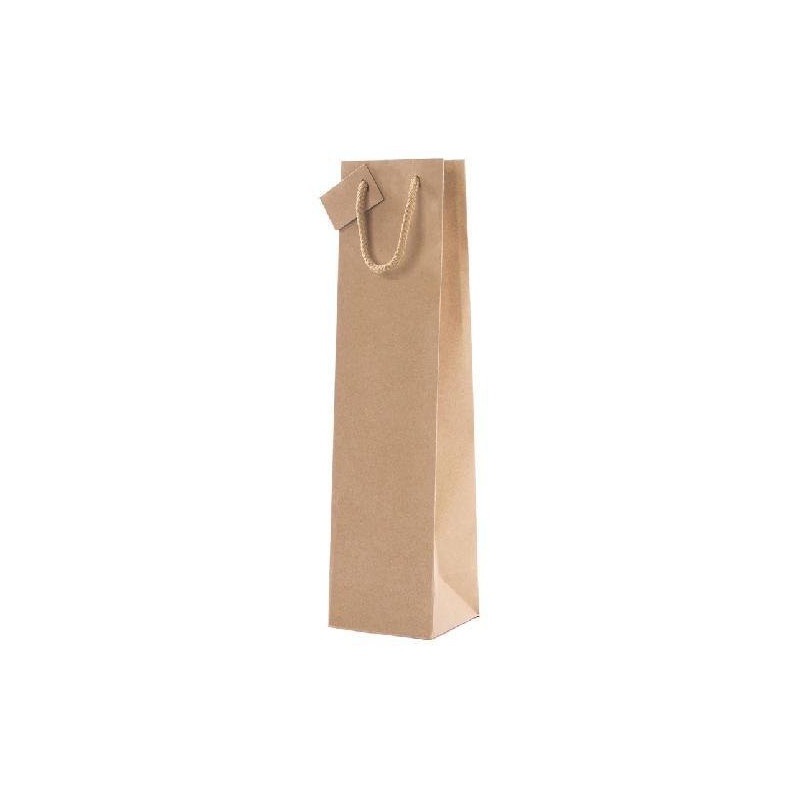 Borsa carta 1 bottiglia cm.10+9x39 avana bca334na