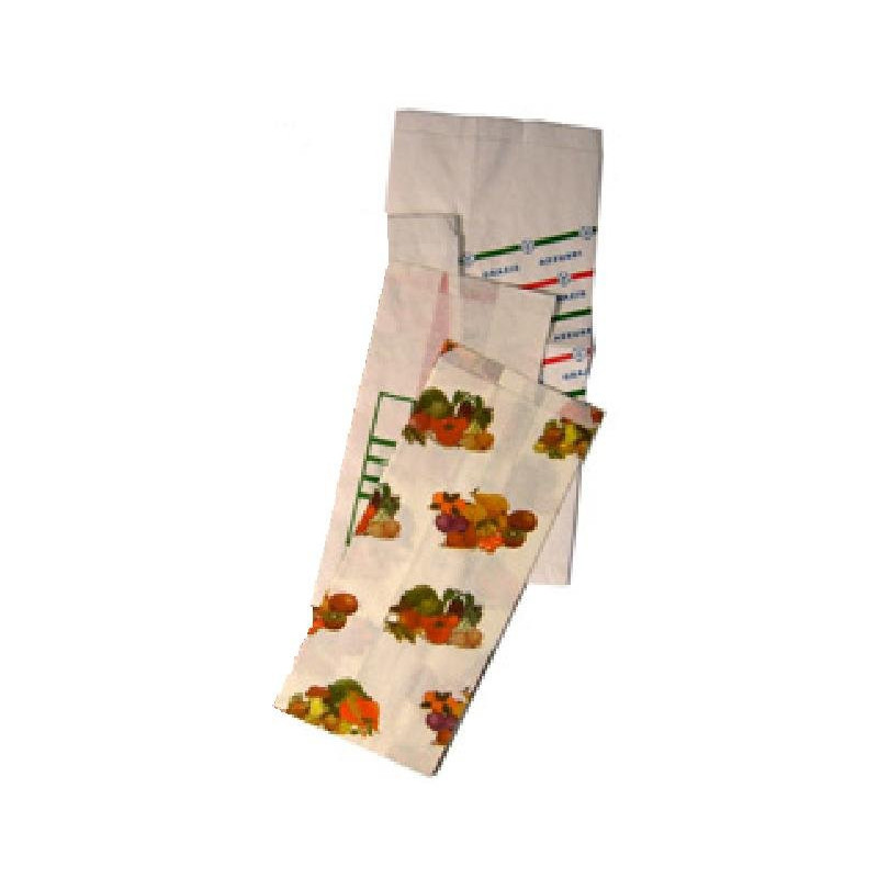 Sacchetti carta bianca stampata gr.40 cm.22x44 per alimenti