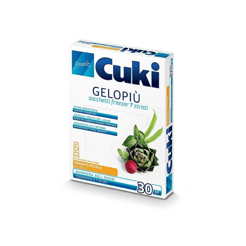 Cukigel sacchetti freezer cm.18x28 pz.30 piccolo