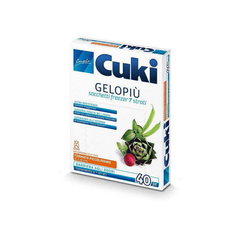 Cukigel sacchetti freezer cm.17x22 pz.40 piccolissimo